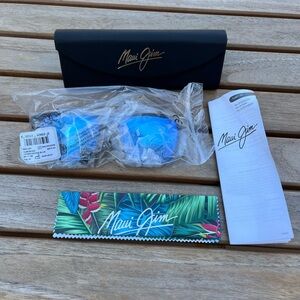 Maui Jim Havana Frame Sunglasses with Blue Lenses